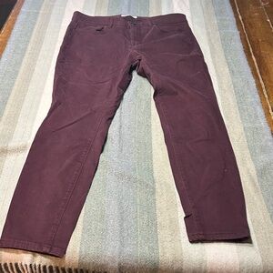 Loft Cranberry/ Wine Skinny Pant size 29 or 8- light for Spring-